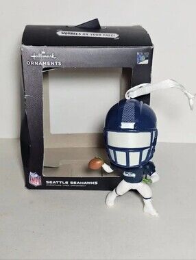 Hallmark NFL Seattle Seahawks Wobbler Christmas Tree Ornament Figure 2022
